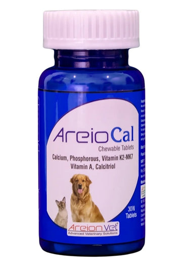 Areion Vet - AreioCal - Chewable Tablet Calcium & Vitamin Supplement for Dogs and Cats